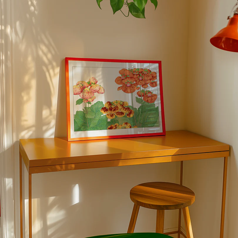 Image of poster Calceolaria flower by Konan Tanigami