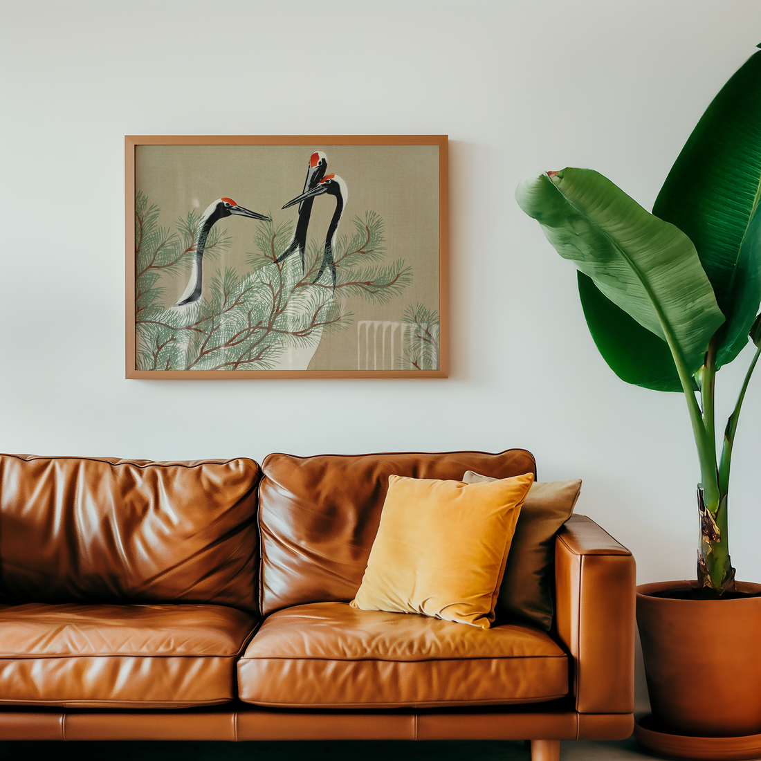 Image of japansk crane poster animal inredning vardagsrum