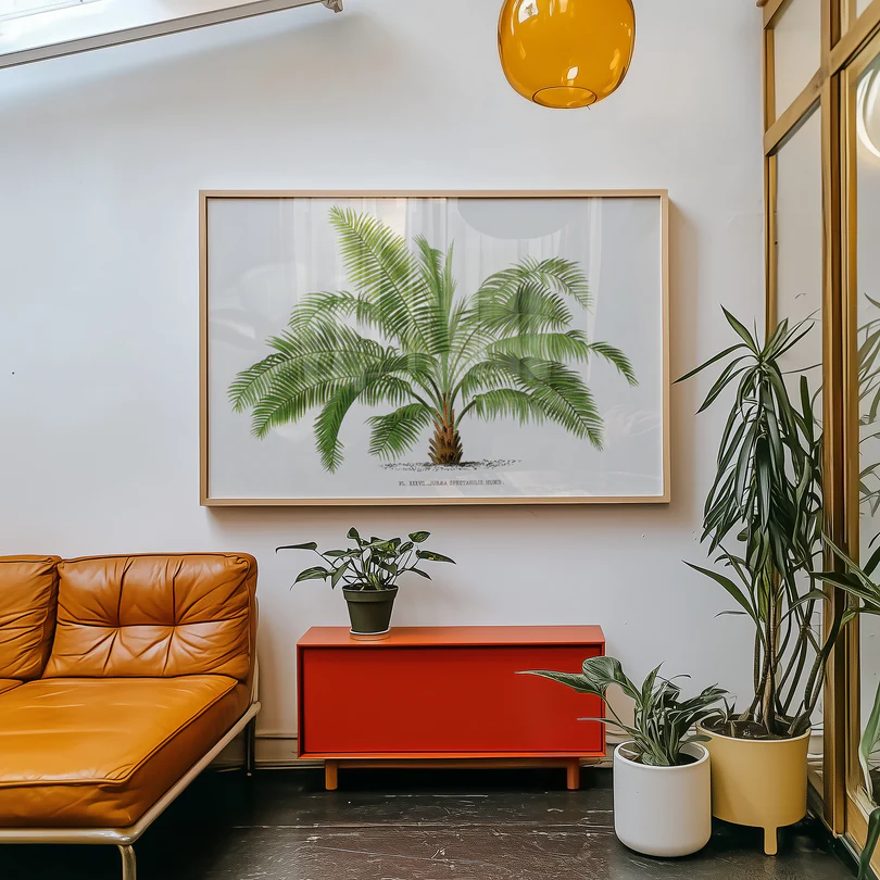 Image of poster Vintage palm tree illustration No.2 by Oswald de Kerchove de Denterghem