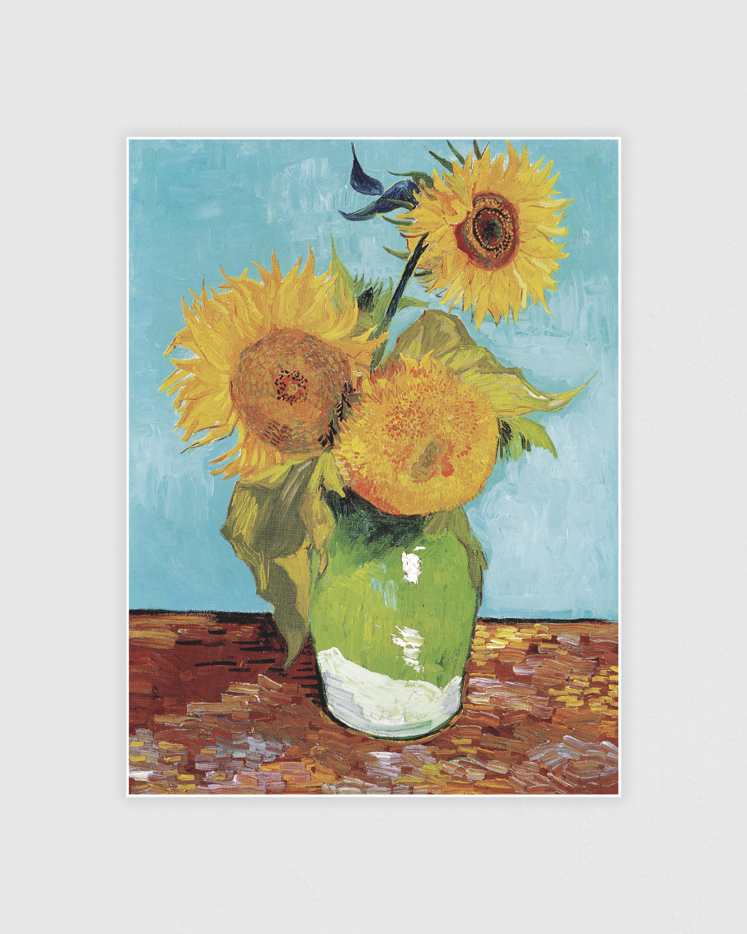 Bild på Vase with Three Sunflowers