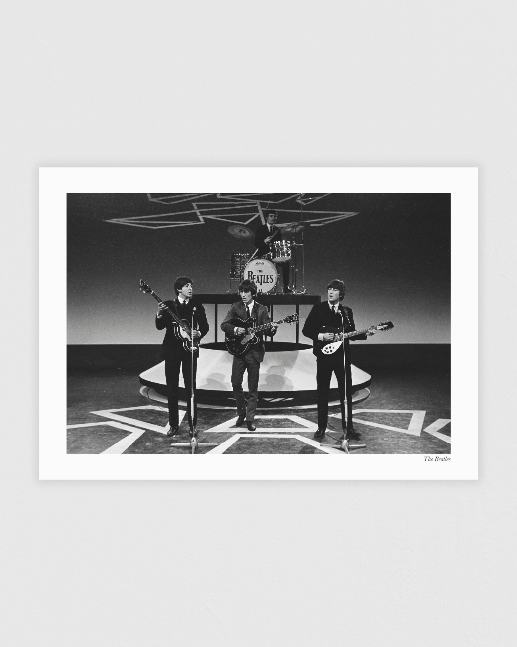 Bild på Televisie optreden van The Beatles in Treslong te Hillegom