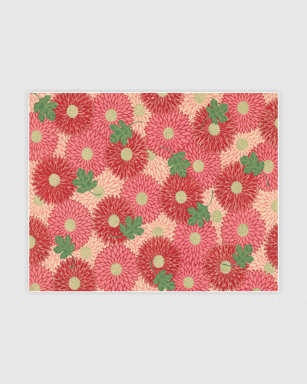 Bild på Blad met patroon van chrysanten