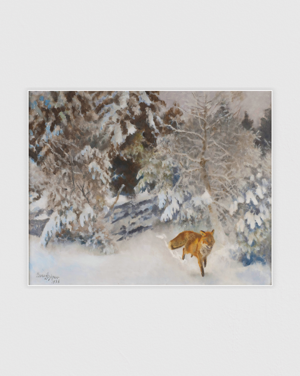 Bild på Räv i vinterlandskap