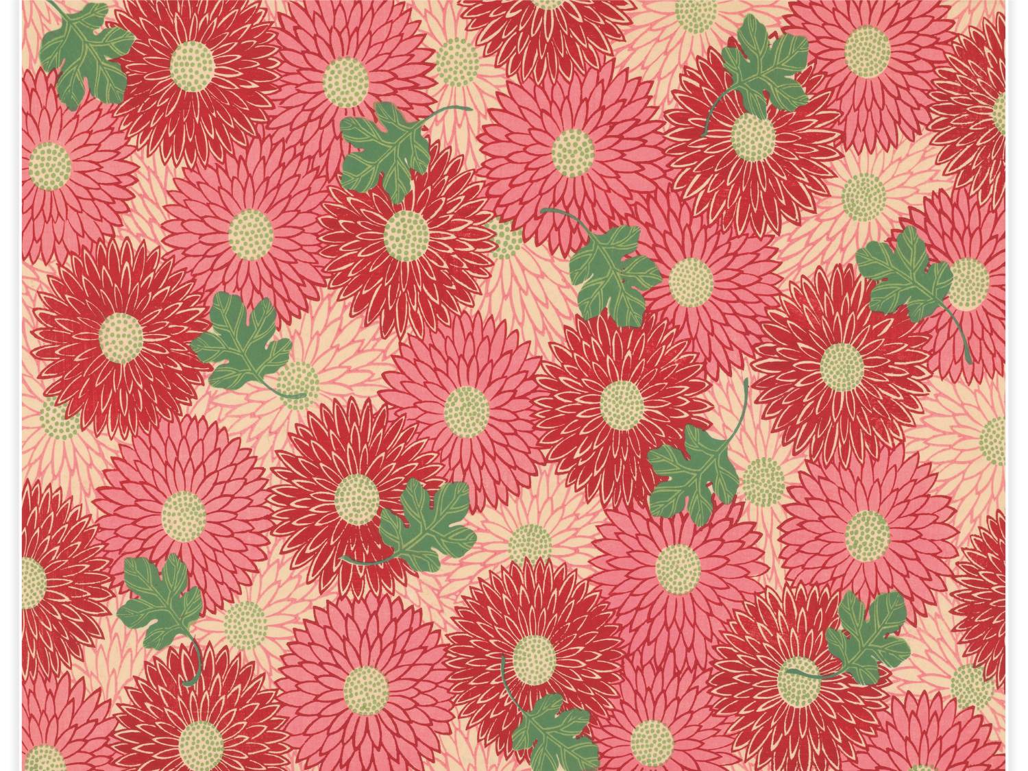 Bild på Blad met patroon van chrysanten