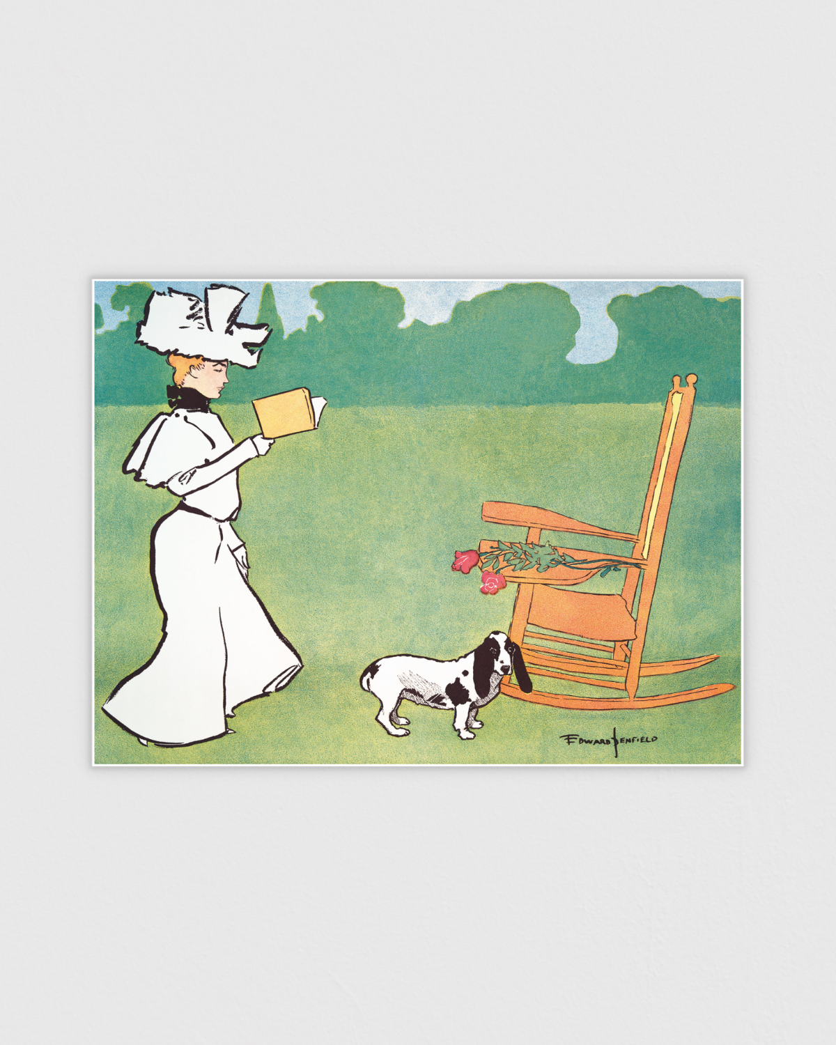 Bild på Woman reading in the garden