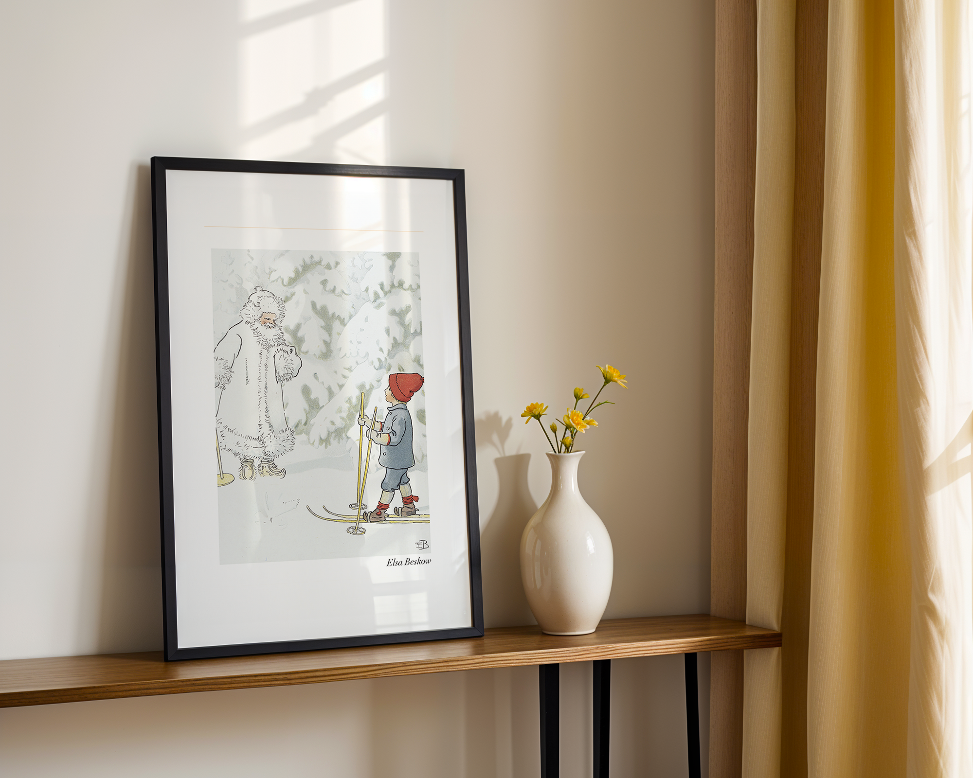 Bild på Olles Skidfärd - Farbror Rimfrost och Olle i skogen