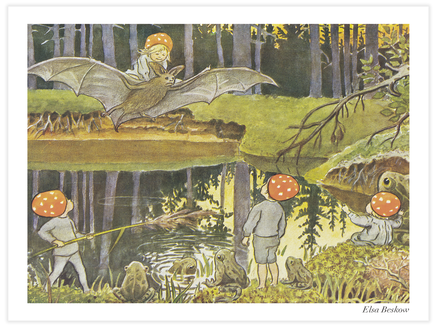 Bild på Tomtebobarnen - Vid tjärnen bor en fladdermus