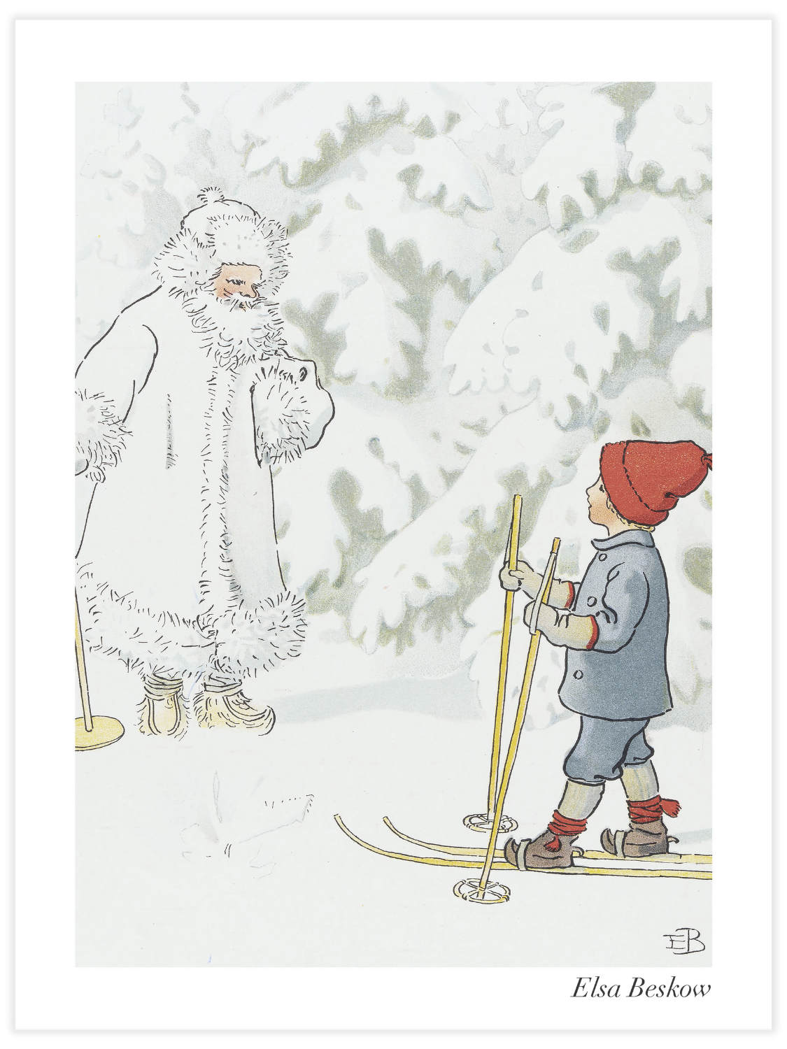 Bild på Olles Skidfärd - Farbror Rimfrost och Olle i skogen