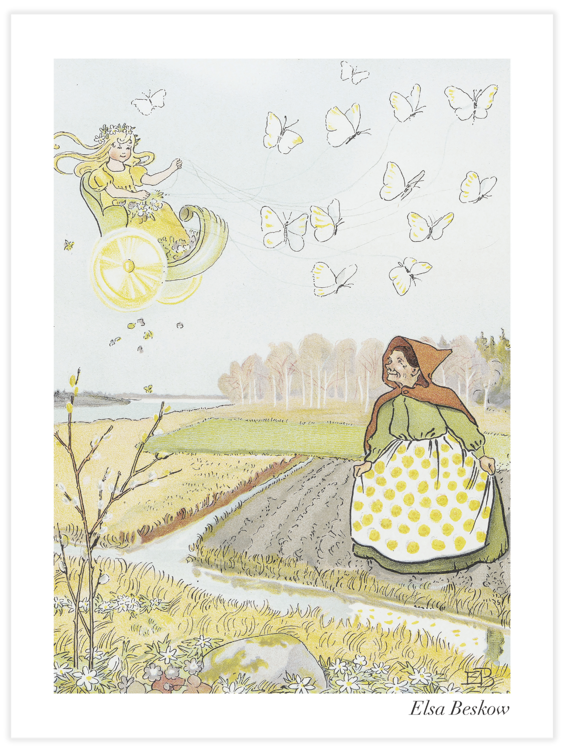 Bild på Olles Skidfärd - Prinsessan Vår i sin vagn