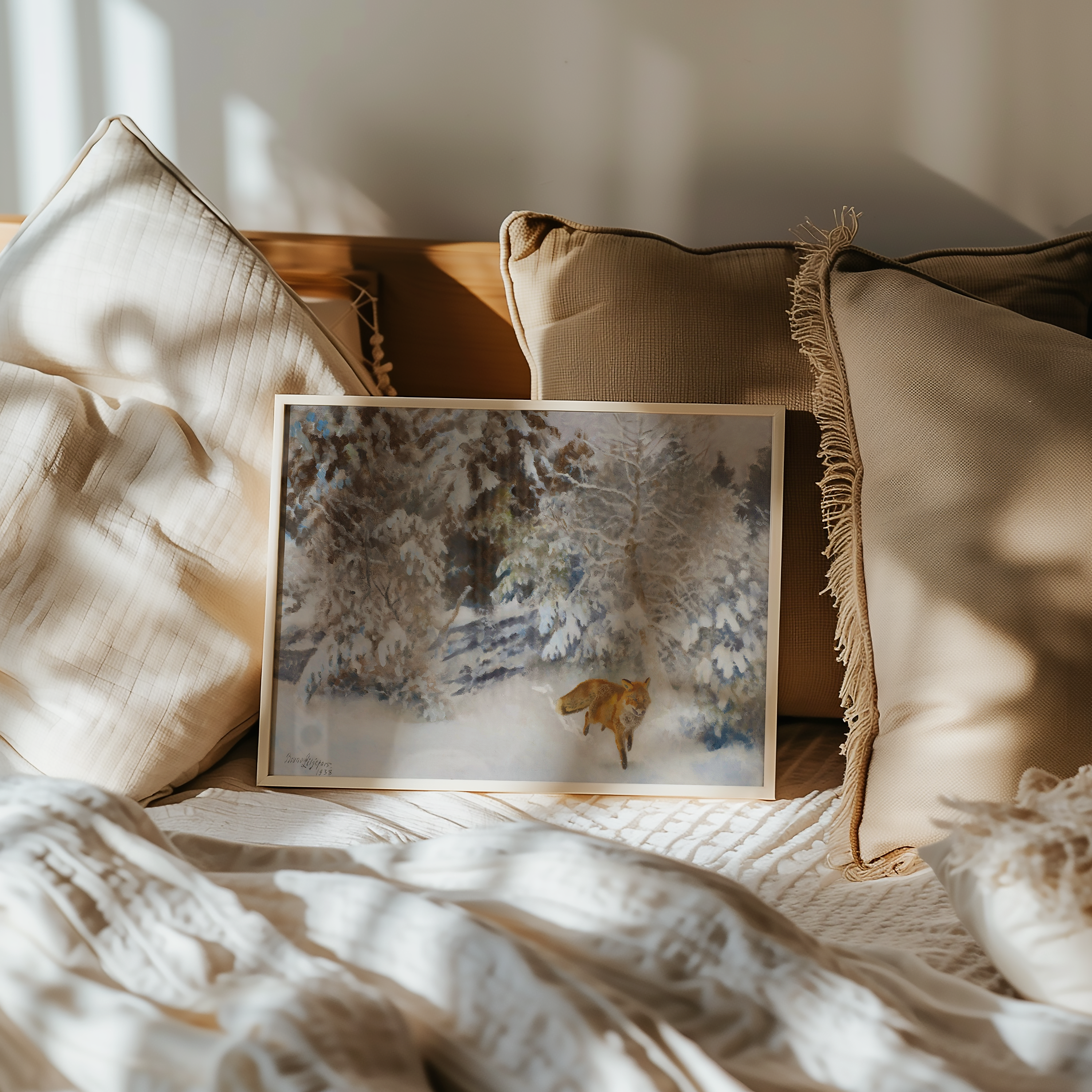 Bild på Räv i vinterlandskap