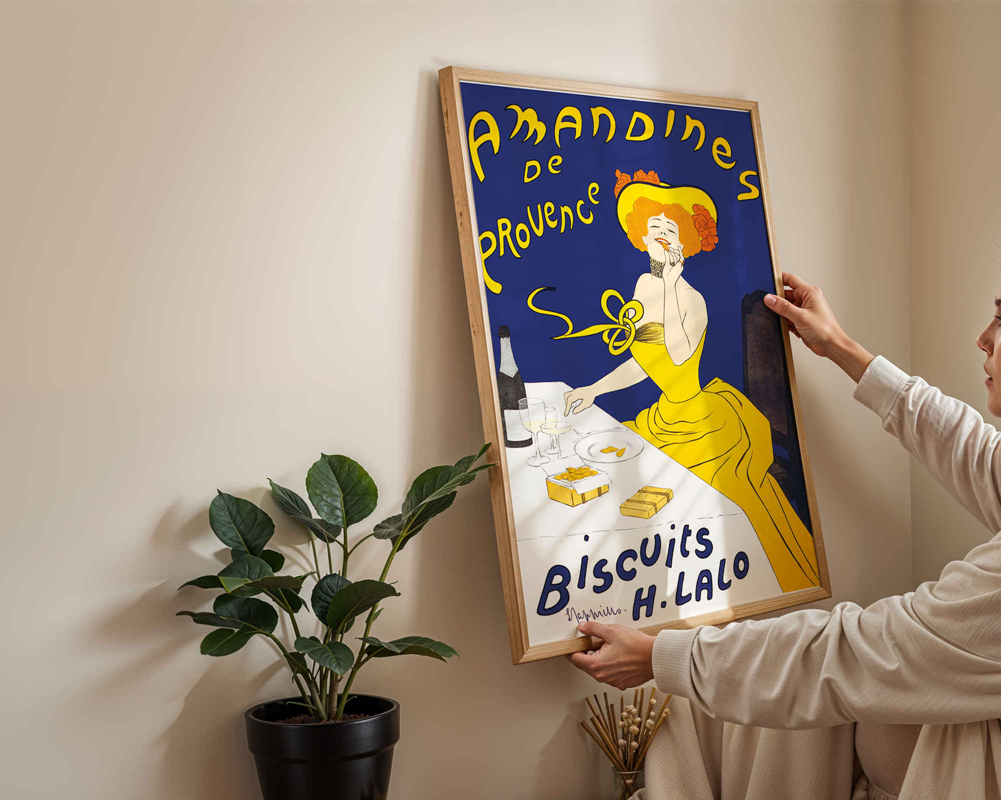 Woman eating almond cookies