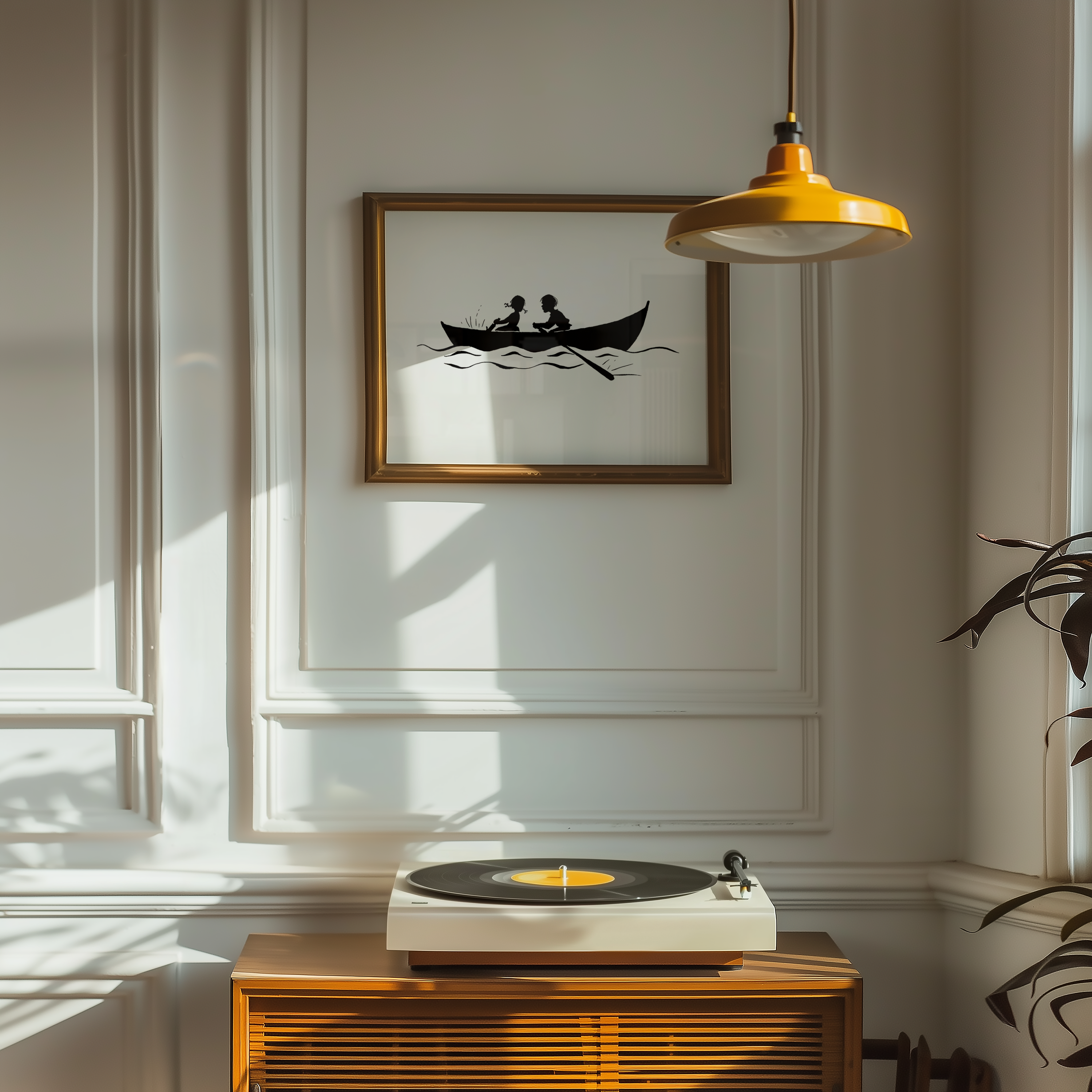 Bild på Farbror Blås nya båt - Petter och Lotta