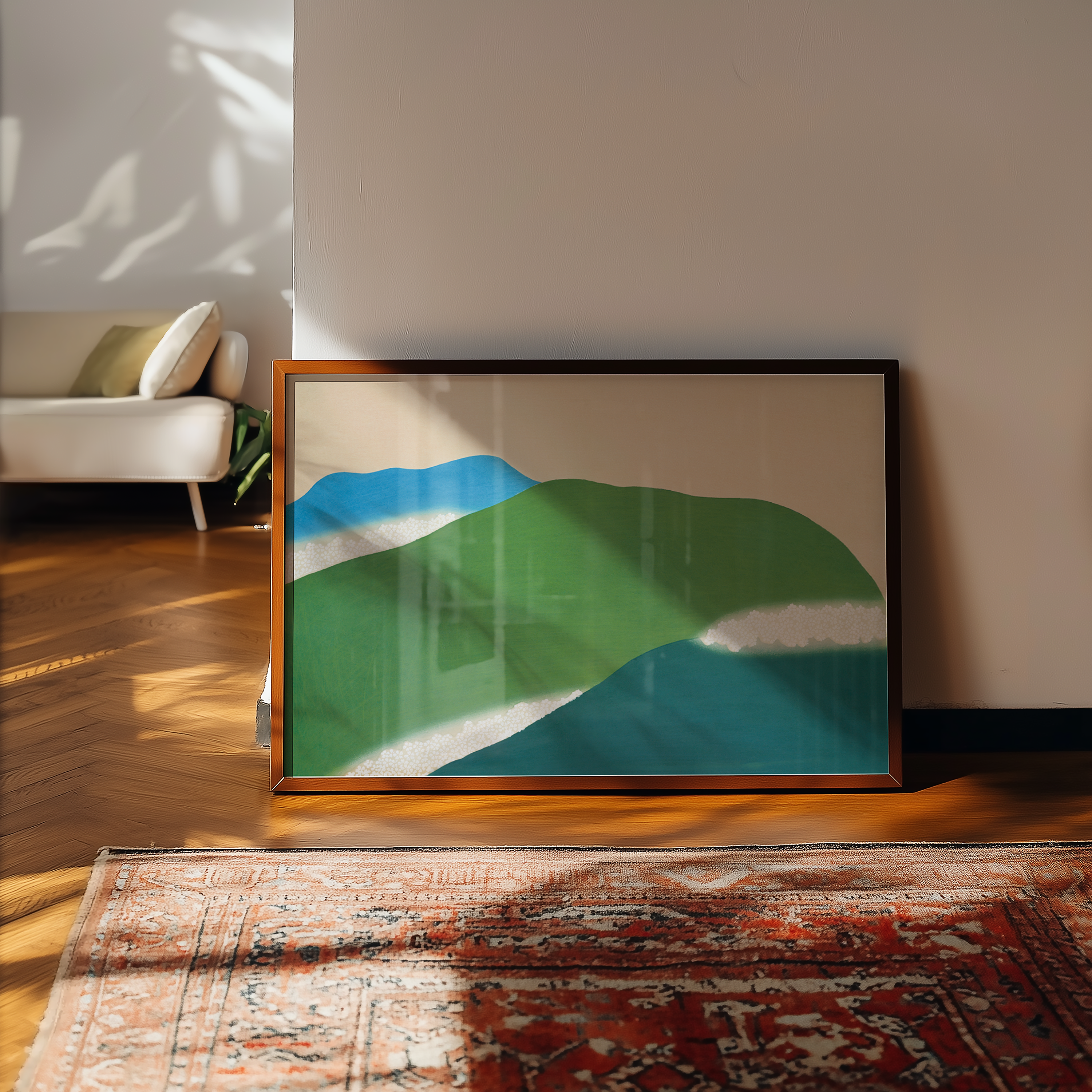 Green mountains from Momoyogusa