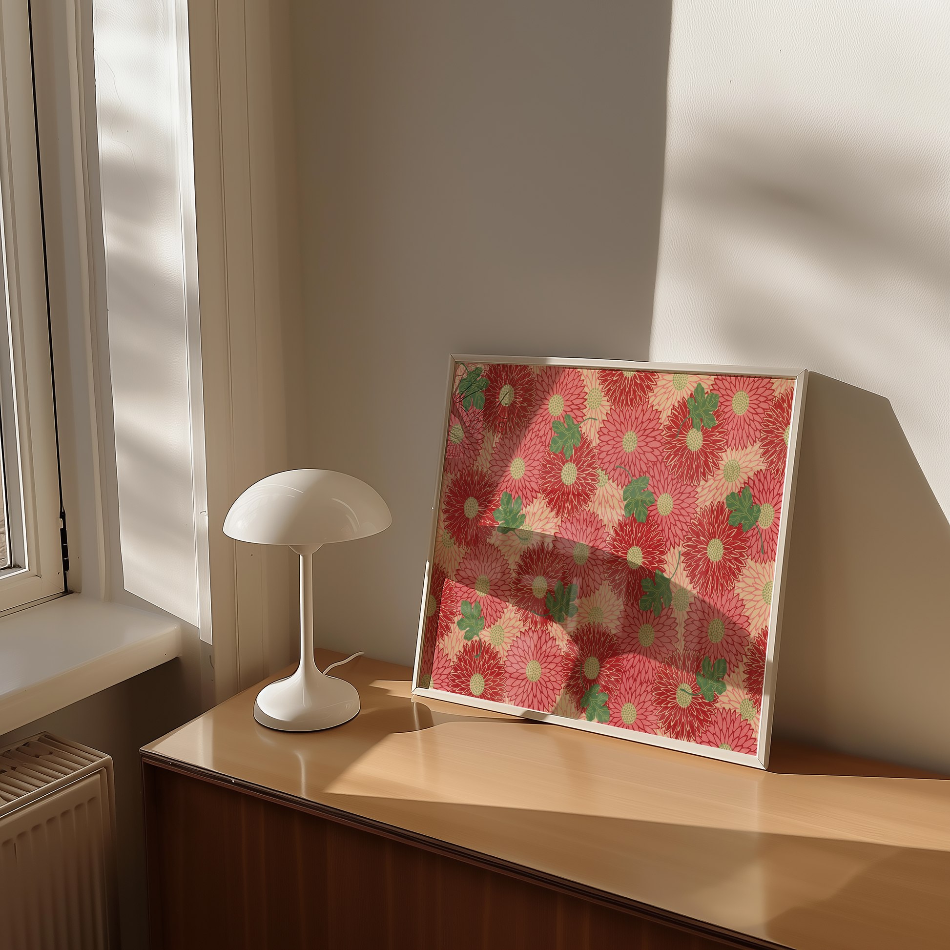 Bild på Blad met patroon van chrysanten