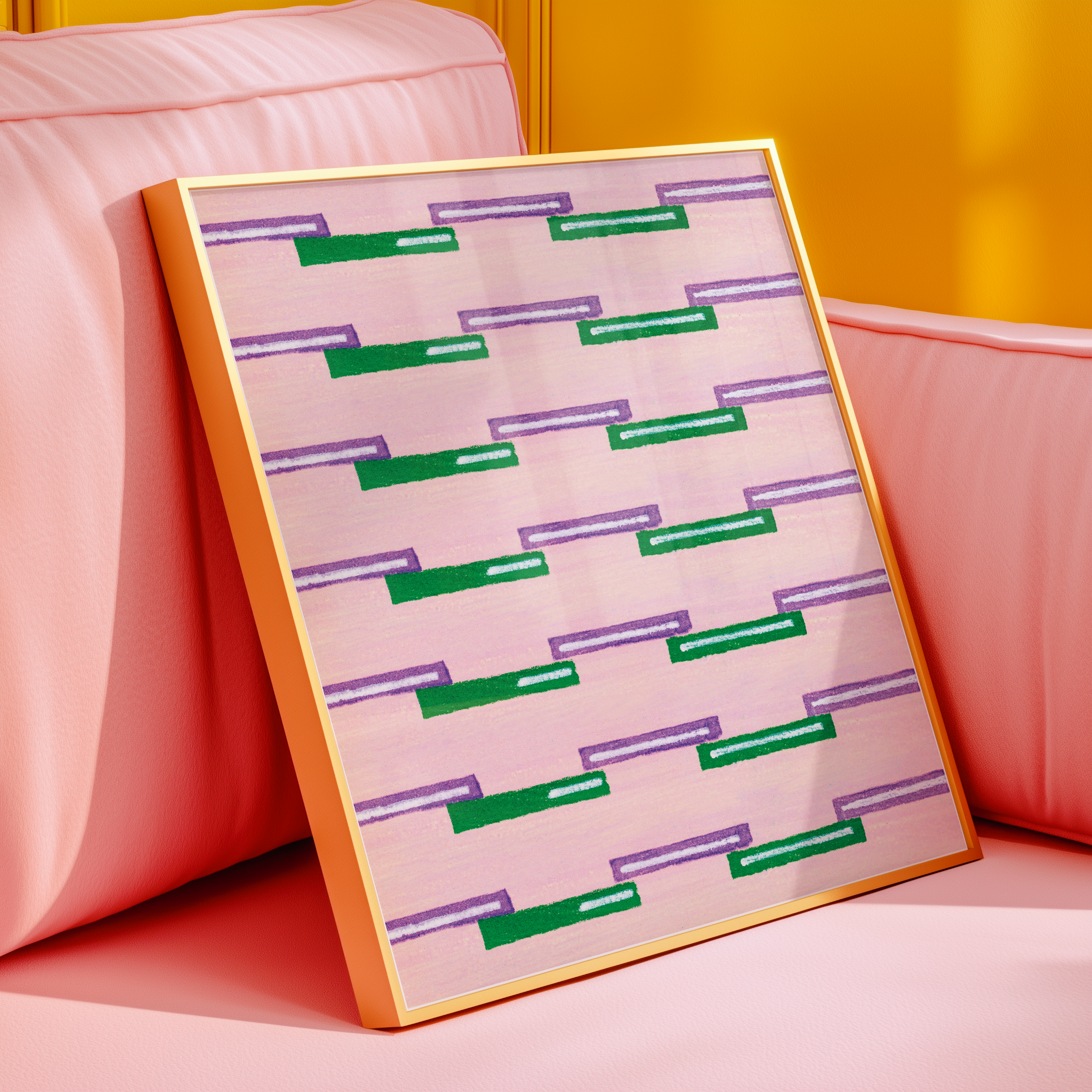 Image of trendig Vintage poster färgglad