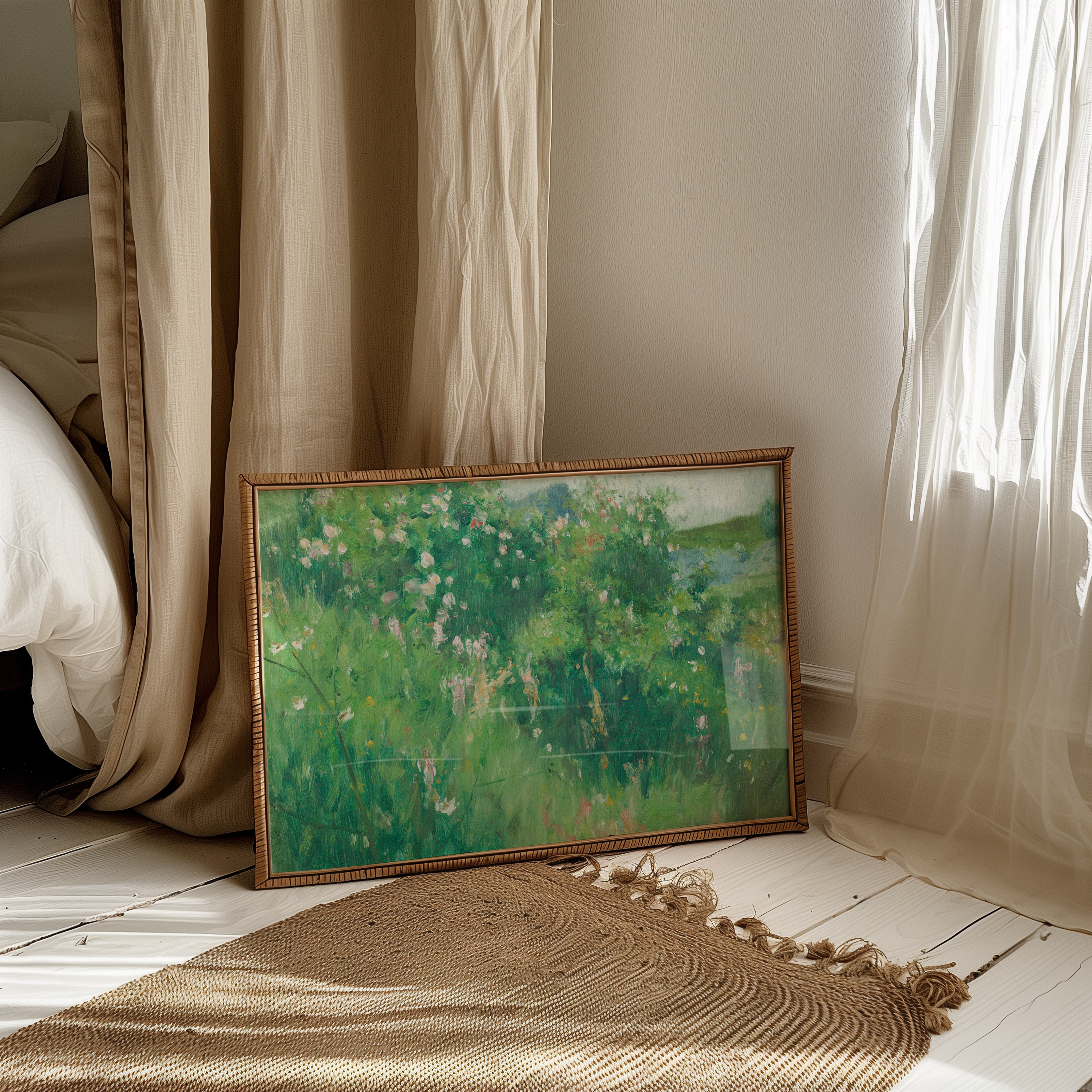 Bild på Blommande nyponbuskar, Hoga, Tjörn