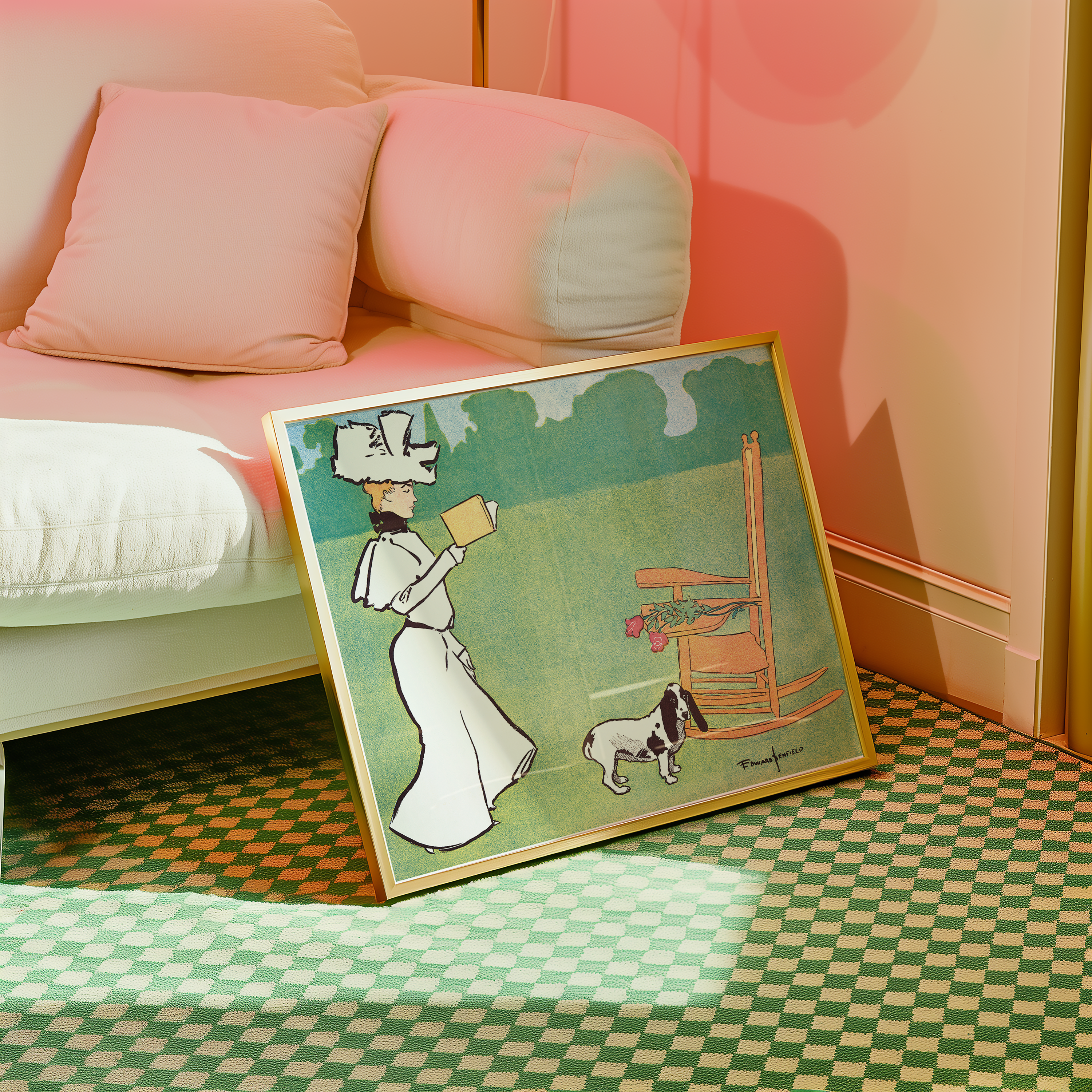 Bild på Woman reading in the garden