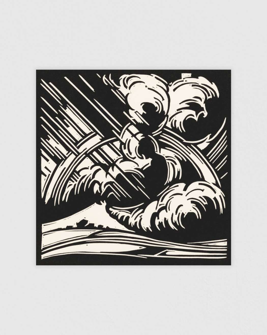 Storm ovan ett landskap