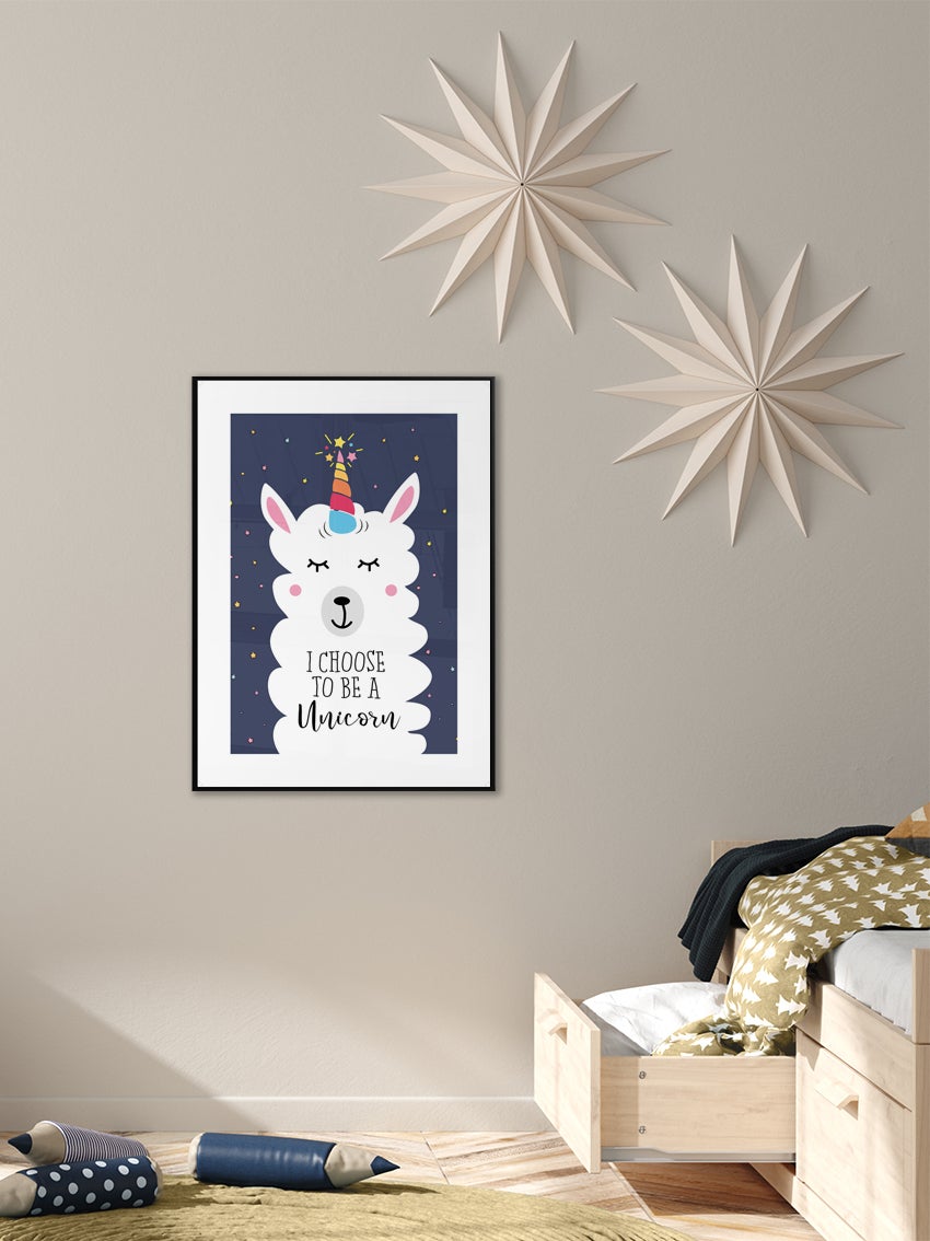 Lama Med Horn Poster