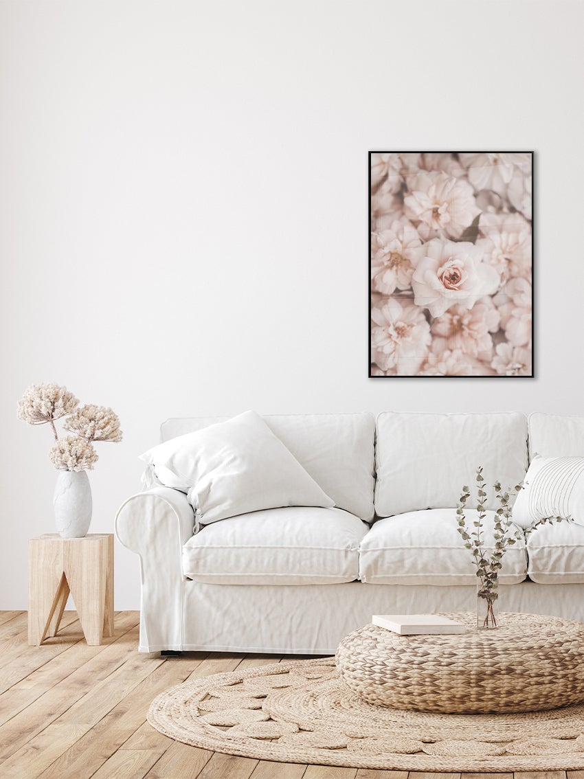 Rosa Blommor Poster