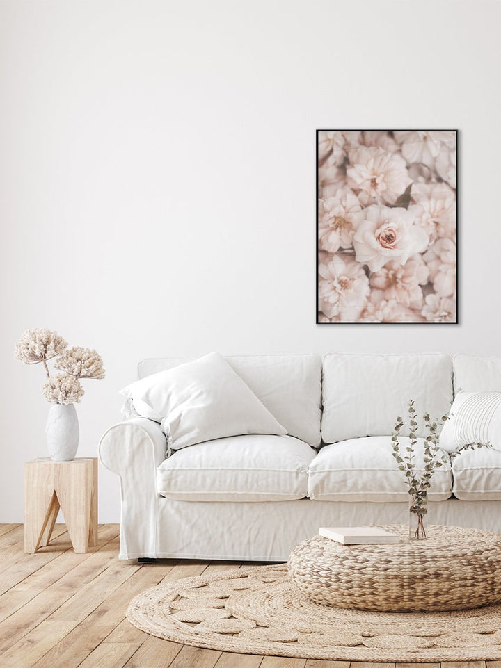 Rosa Blommor Poster