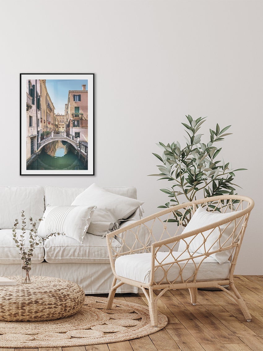 Vacker Kanal i Venedig Poster